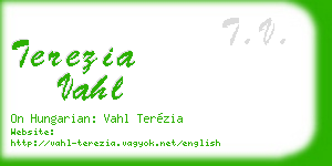 terezia vahl business card